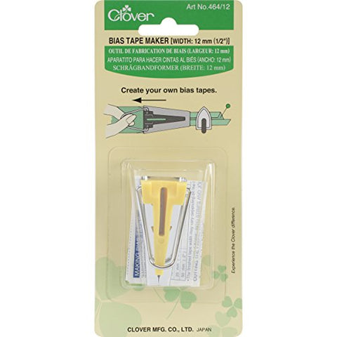 Clover Needlecrafts Bulk Buy Bias Tape Maker 1/2 inch 464-12 (2-Pack)