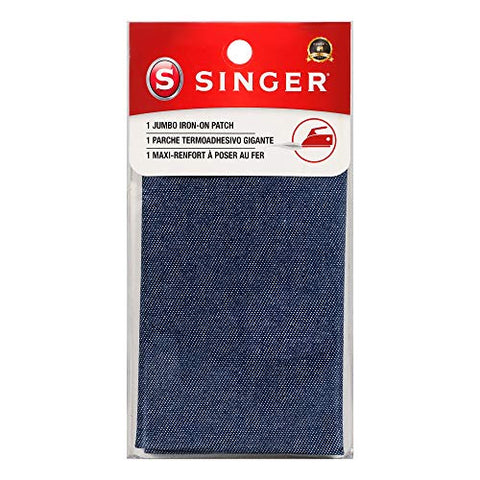 Singer Jumbo Iron-on Denim Patch, 8-Inch by 10-Inch