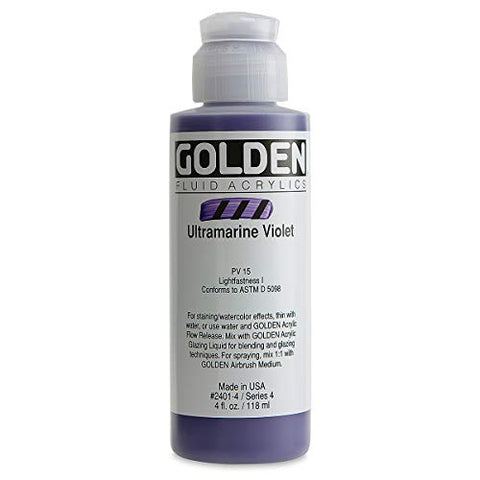 Golden Fluid Acrylics - Ultramarine Violet - 4 oz Bottle