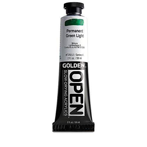 Open 2 Oz Acrylic Color Paints Color: Permanent Green Light