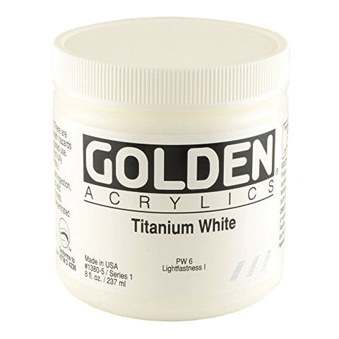 8 Oz Heavy Acrylic Body Color Paint Color: Titanium White