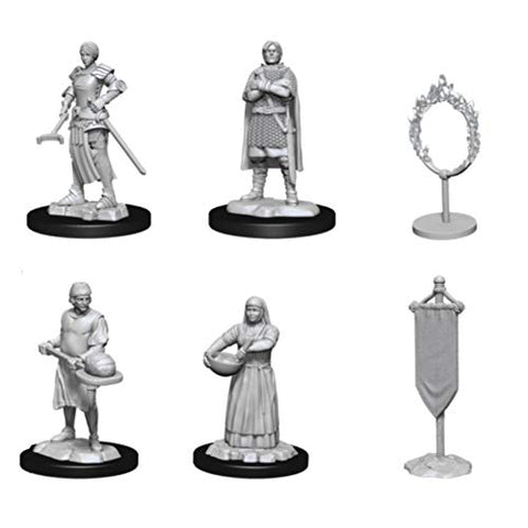 Wizkids Deepcuts Unpainted Miniatures: Towns People: Castle II