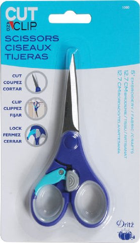 Dritz 5-Inch Cut and Clip Embroidery Scissors
