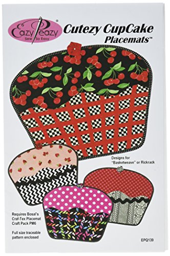 Eazy Peazy Quilts Easy Peazy Cutezy Cupcake Placemats Pattern