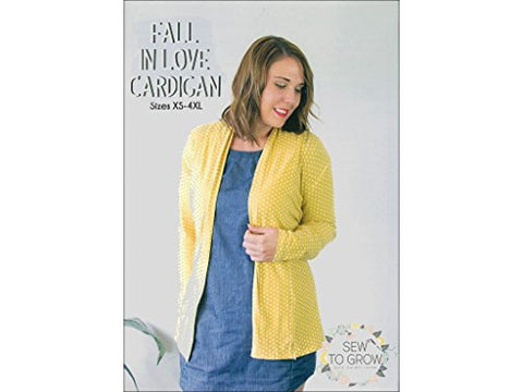 Sew To Grow Fall in Love Cardigan Sz XS-4XL Ptrn FallInLoveCardiganSzXS-4XLPtrn