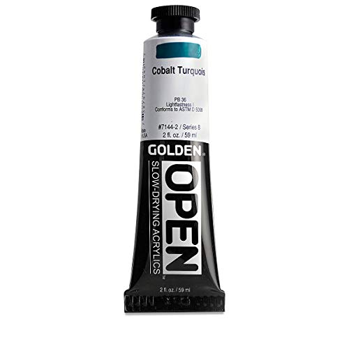 Open 2 Oz Acrylic Color Paint Color: Cobalt Turquoise