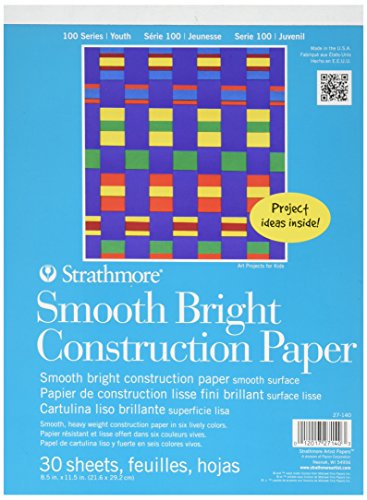 Strathmore (27-140 STR-27-140 30 Sheet Kids Bright Construction Paper, 8.5 by 11.5