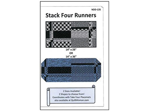 QuiltWoman NDD-135 Stack Four Table Runner Pattern