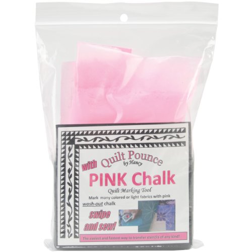 Quilt Pounce Pad With Wash-Out Pink Chalk Powder 2 Oz. Bag - Quilt Marking Tool