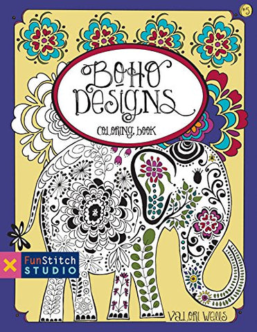 Boho Designs Coloring Book (Fun Stitch Studio Coloring Book)