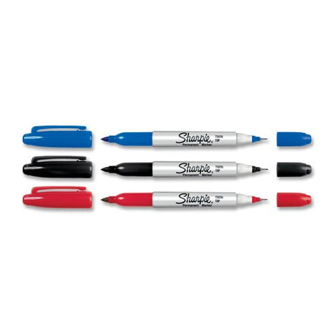 SANFORD L.P. SHARPIE TWIN TIP RED PERMANENT (Set of 3)