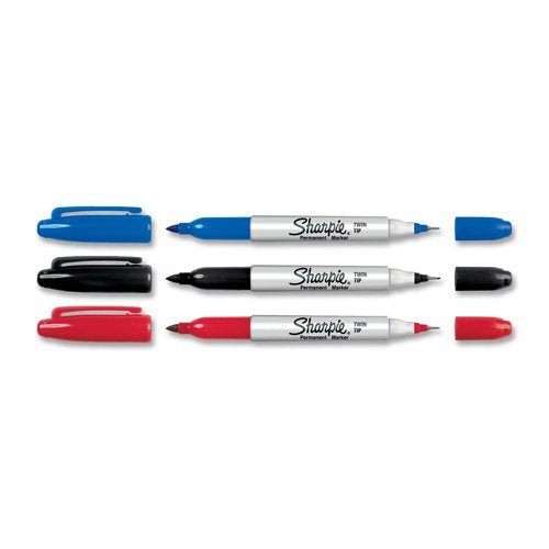 SANFORD L.P. SHARPIE TWIN TIP RED PERMANENT (Set of 3)