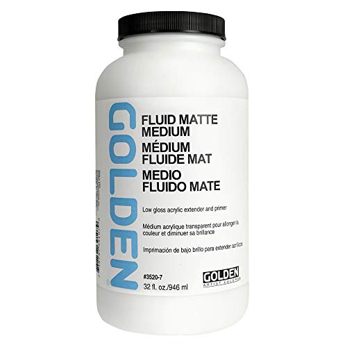 Golden Acrylic Fluid Matte Medium - 32 oz Jar