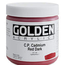 Golden Heavy Body Acrylic - C.P. Cadmium Red Dark - 16oz Jar