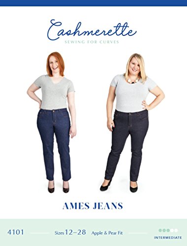 Ames Jeans Sewing Pattern by Cashmerette Patterns: Sizes 12 - 28