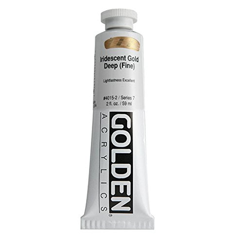 Golden Heavy Body Acrylic Paint, 2 Ounce, Iridescent Gold Deep Fine