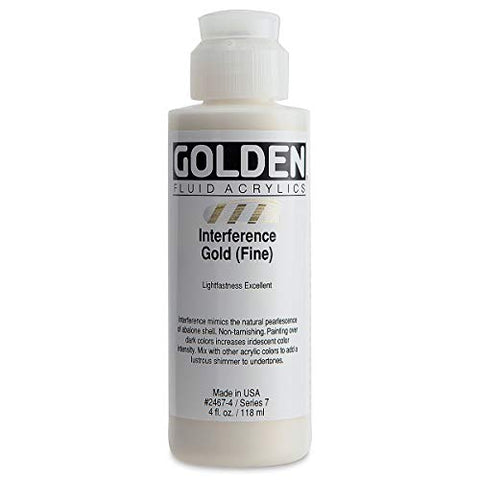 Golden Fluid Interference Acrylics - Interference Gold Fine - 4 oz Bottle