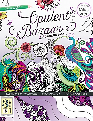 Opulent Bazaar Coloring Book: 3 Books in 1