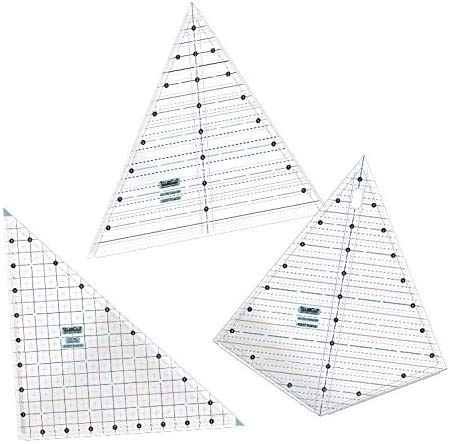 TrueCut, Triangle Kite Ruler, Innovative Ruler Track and Cutter Guide System