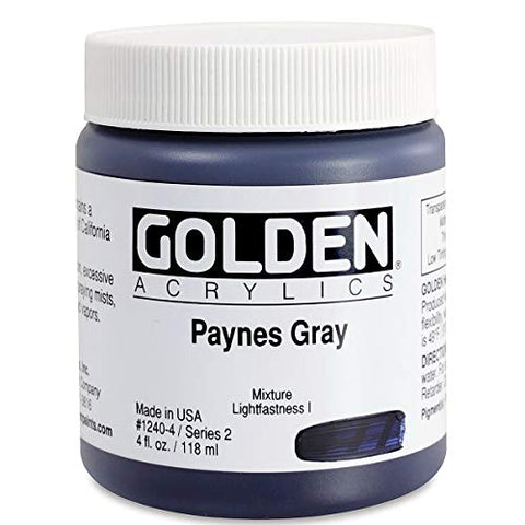 Golden Heavy Body Acrylic - Paynes Gray - 4 oz Jar