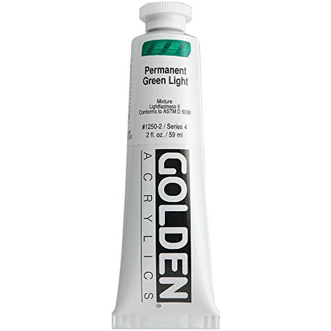 Golden Heavy Body Acrylic, 8 Ounce, Permanent Green Light