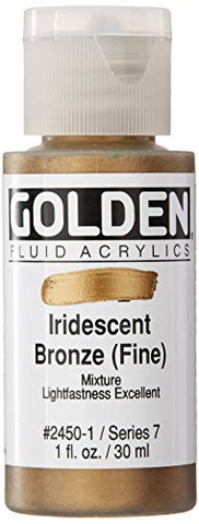 Golden Fluid Acrylic Paint 1 Ounce-Iridescent Bronze