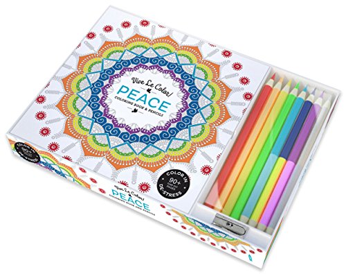 Vive Le Color! Peace (Adult Coloring Book and Pencils): Color Therapy Kit