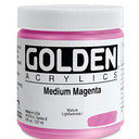 Golden Heavy Body Acrylic - Medium Magenta 8oz jar