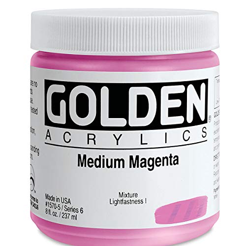 Golden Heavy Body Acrylic - Medium Magenta 8oz jar