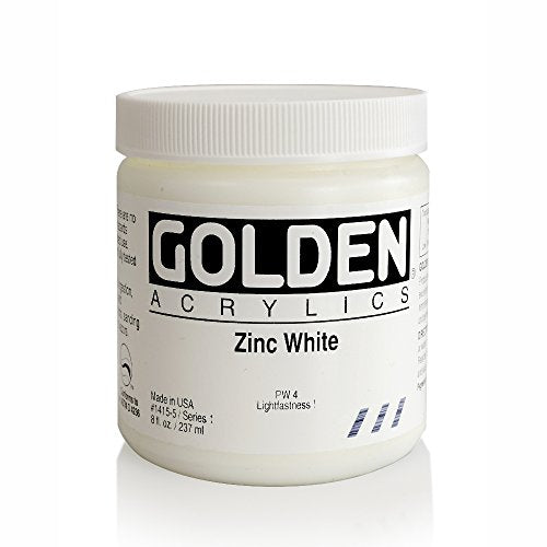8 Oz Heavy Acrylic Body Color Paint Color: Zinc White