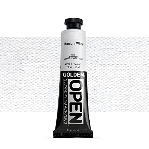 Golden Open Acrylic Paint, 2 Ounce, Titanium White