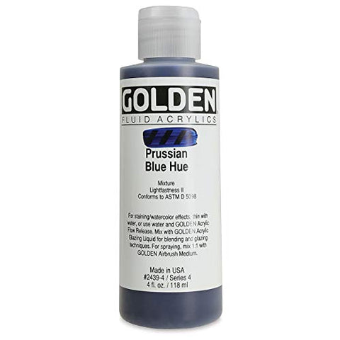 4 Oz Historical Fluid Acrylic Hues Paint Color: Prussian Blue Hue