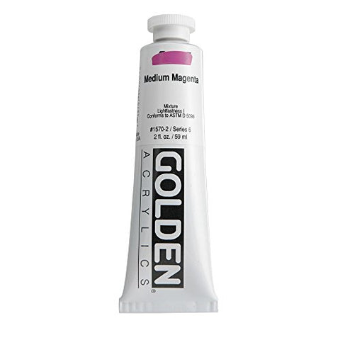 2 Oz Heavy Body Acrylic Color Paints Color: Medium Magenta