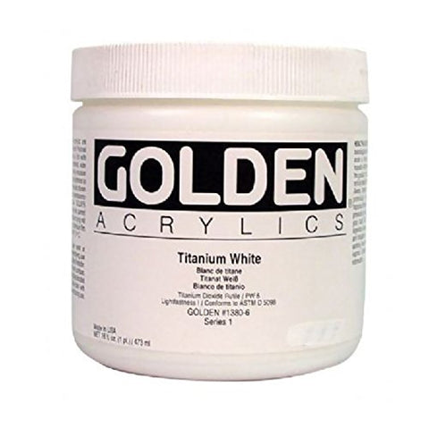 Acrylic - Golden Heavy Body Acrylics Titanium White 16oz jar