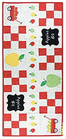 Amelia Scott Designs Apple a Day Table Runner for Machine Embroidery