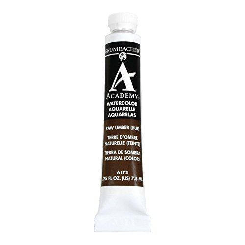 Chartpak Grumbacher Academy Watercolor Paint 7.5ml Tube: Raw Umber