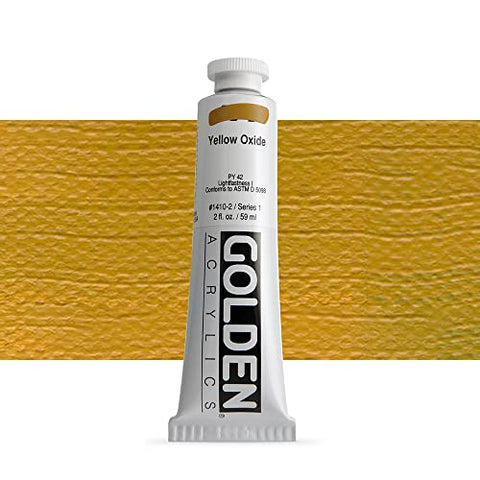 2 Oz Heavy Body Acrylic Color Paints Color: Yellow Oxide