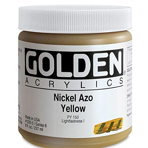 Golden Heavy Body Acrylic - Nickel Azo Yellow 8oz jar