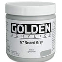 Golden Heavy Body Acrylic - Neutral Gray N7 16oz jar