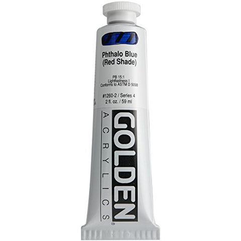 Golden Heavy Body Acrylic Paint 2oz-Phthalo Blue-Red Shade