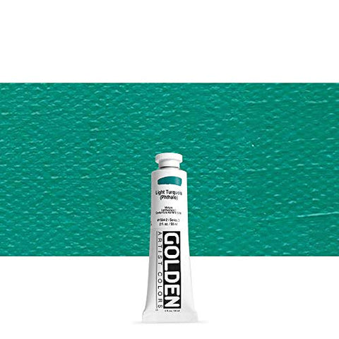 Golden Heavy Body Acrylic Paint, 2 Ounce, Light Turquoise (phthalo)
