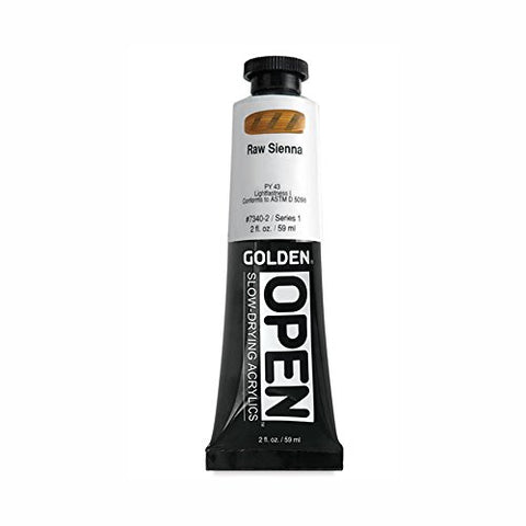 Golden OPEN Acrylic Raw Sienna 2oz Tube