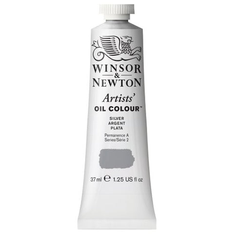 Winsor & Newton Artists' Oil Color Paint, 37-ml Tube, Silver