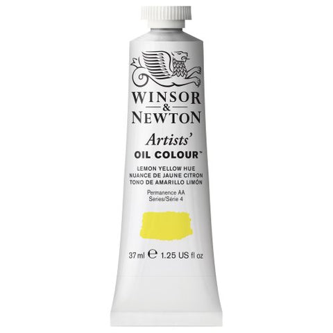 Winsor & Newton Artists' Oil Color Paint, 37-ml Tube, Lemon Yellow Hue