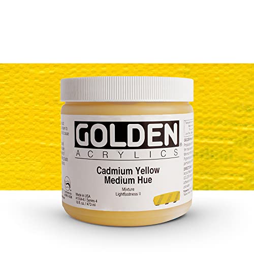 Golden Heavy Body Acrylic - Cadmium Yellow Medium Hue - 16 oz Jar