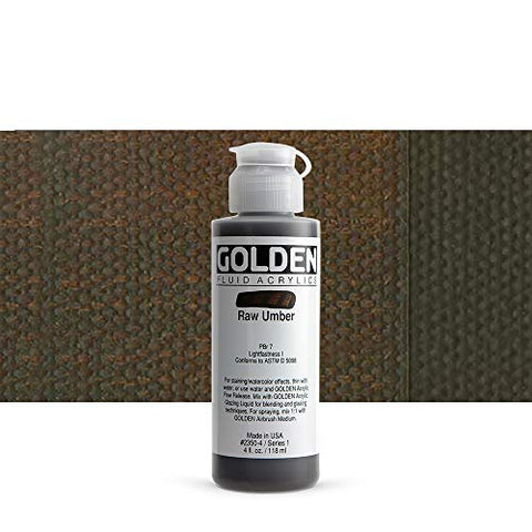 4 Oz Fluid Acrylic Color Paint Color: Raw Umber
