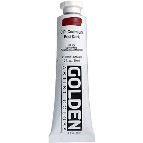 2 Oz Heavy Body Acrylic Color Paints Color: Cadmium Red Dark