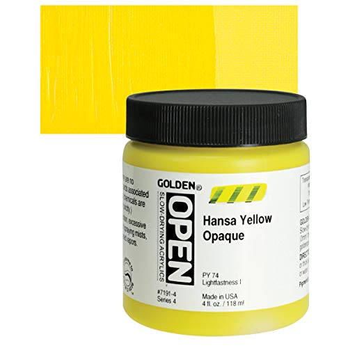 HANSA YELLOW OPAQUE 4OZ OPEN ACRYLIC