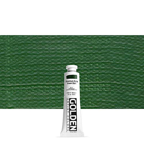 2 Oz Heavy Body Acrylic Color Paints Color: Chrome Oxide Green Dark