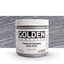 Golden Heavy Body Iridescent Acrylics - Iridescent Stainless Steel Fine - 16oz Jar